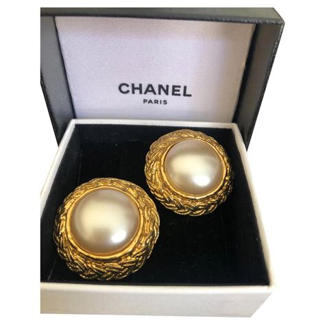 chanel ohrringe mit perle|ohrringe Chanel vintage.